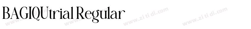 BAGIQUtrial Regular字体转换